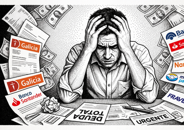 Las deudas de las familias se concentran en un puñado de bancos y fintechs (imagen generada con IA).