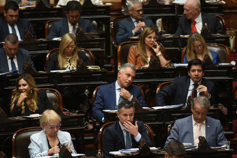 El bloque de La Libertad Avanza, que debatirá la reforma laboral.&nbsp;