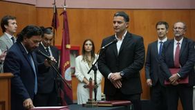 Ignacio Jarsún el día en que juró como ministro de Gobierno de Salta.&nbsp;