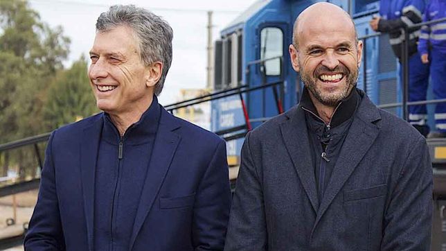 Mauricio Macri y Guillermo Dietrich, el armador en Córdoba.