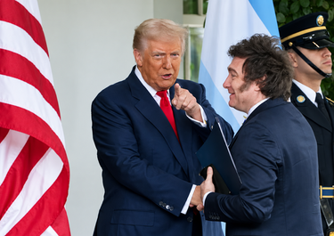 Javier Milei y Donald Trump, en Estados Unidos.