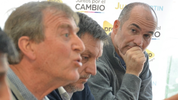 Juan Martín y Aníbal Tortorillo durante la campaña 2023 en Río Negro.&nbsp;