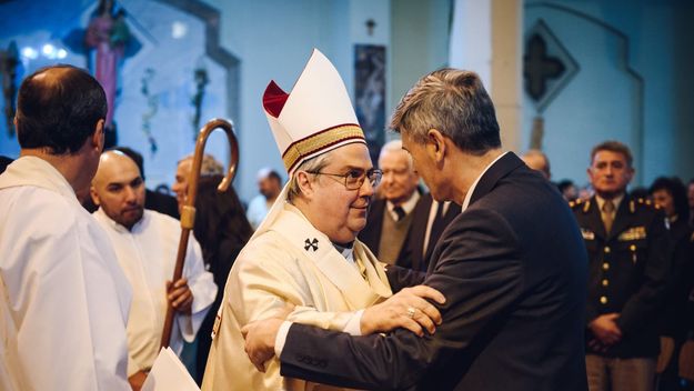 Daniel Passerini y el arzobispo de Córdoba, Ángel Rossi&nbsp;