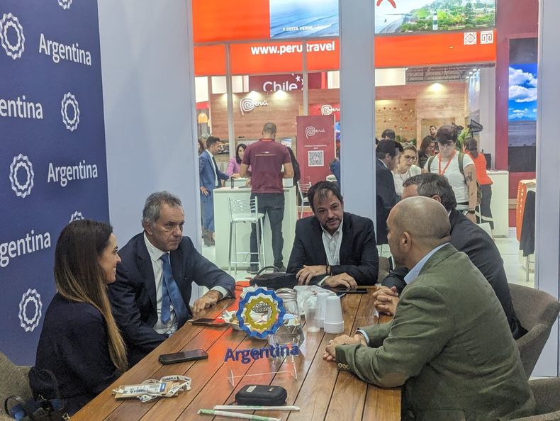 Daniel Scioli, secretario de Turismo de Javier Milei, en la Feria WTM Latín América Brasil