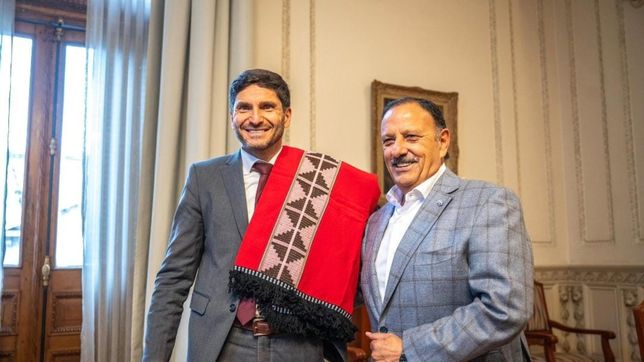 Maximiliano Pullaro y Ricardo Quintela, juntos en Rosario.