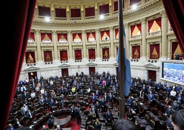 El recinto de Diputados, son pocas presencias en el homenaje al Papa Francisco.&nbsp;