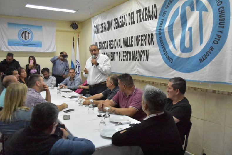 Héctor Daer, jefe de la CGT, fue protagonista en la cumbre de gobernadores de la Patagonia.