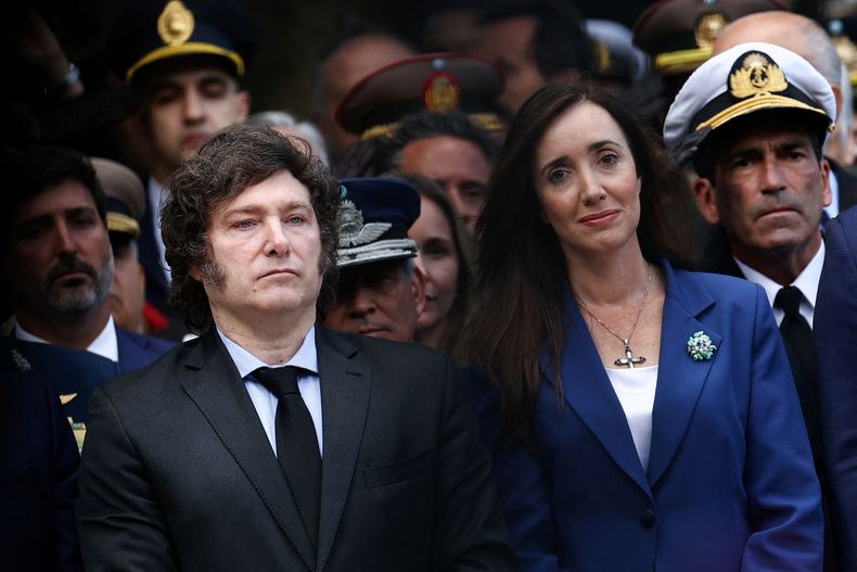Javier Milei con Victoria Villarruel. Javier Milei con Victoria Villarruel.