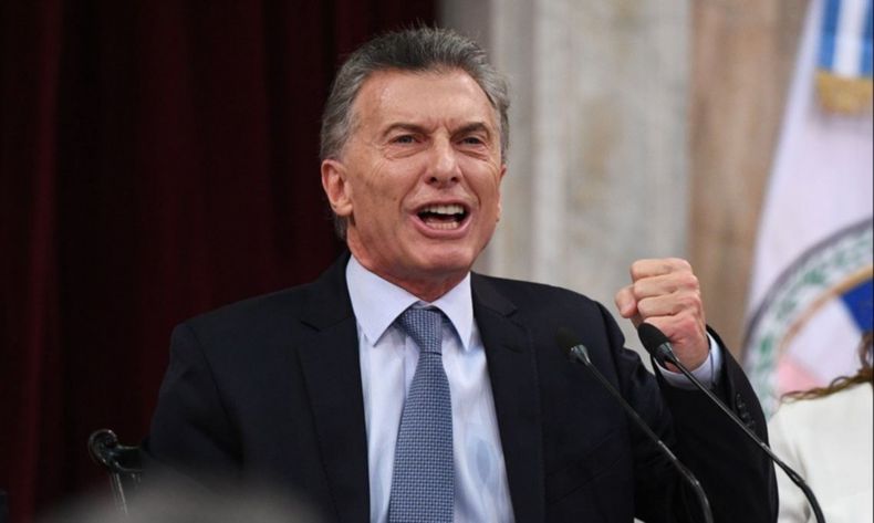 Macri gritando