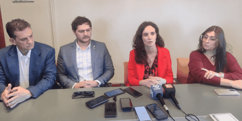 Concejales de la oposición que denunciaron conflicto de poderes en el STJ de Río Negro. 