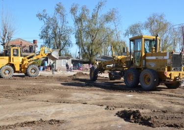 San Martín: avanzan con la construcción de un playón polideportivo