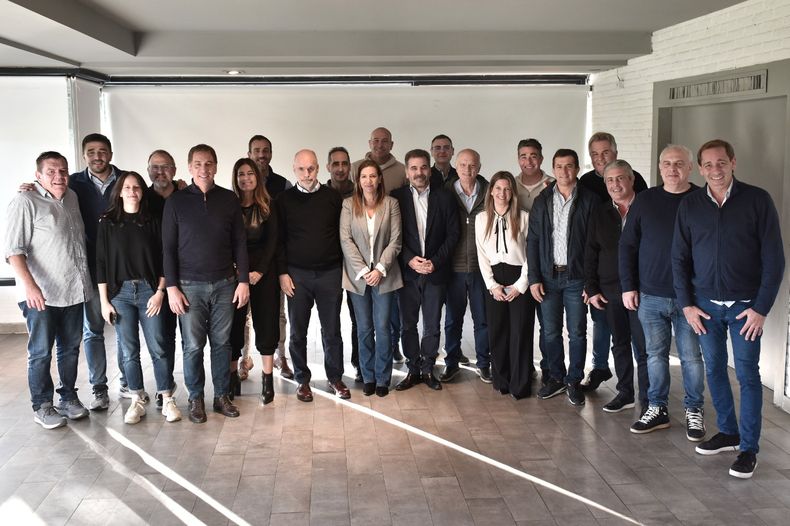 Horacio Rodríguez Larreta, junto a la cúpula del PRO bonaerense.