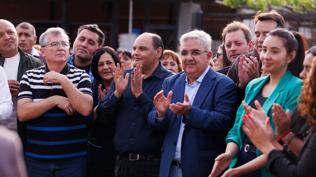 El intendente Gustavo Saadi junto al gobernador Raúl Jalil