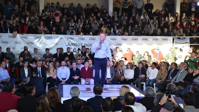 macri, en su salsa: a la caza de votos para las paso desde su tribuna preferida