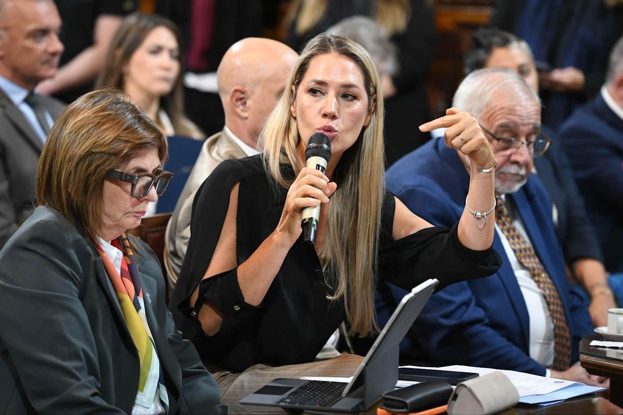 Patricia Bullrich y Carolina Losada, en el Senado.&nbsp;