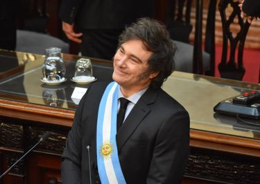 Javier Milei presenta el Presupuesto en el Congreso.