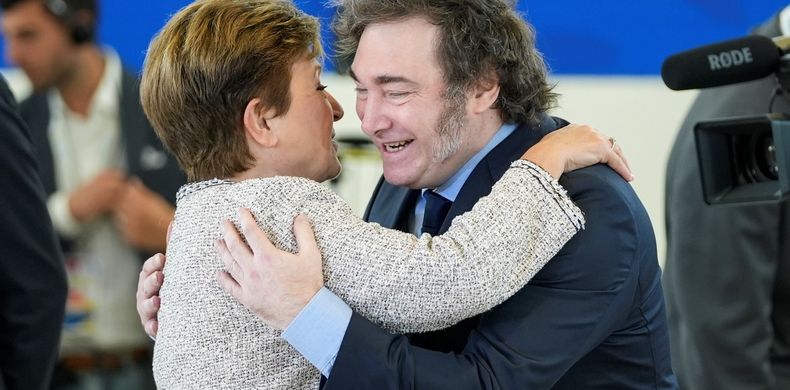Kristalina Georgieva y Javier Milei. Kristalina Georgieva y Javier Milei.
