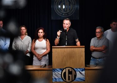 Jorge Sola, cosecretario general de CGT, en la conferencia de prensa tras el anuncio de la movilización