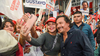 saenz, coprotagonista involuntario del show del abrazo interesado