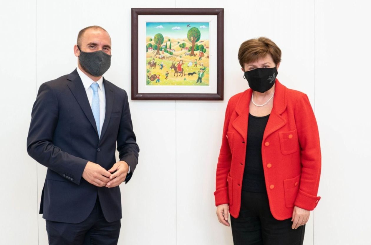 Martín Guzmán y Kristalina Giorgieva