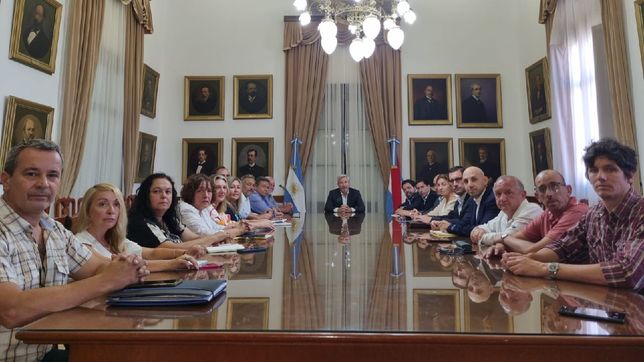 El gobernador Rogelio Frigerio encabezó el último encuentro con sindicalistas