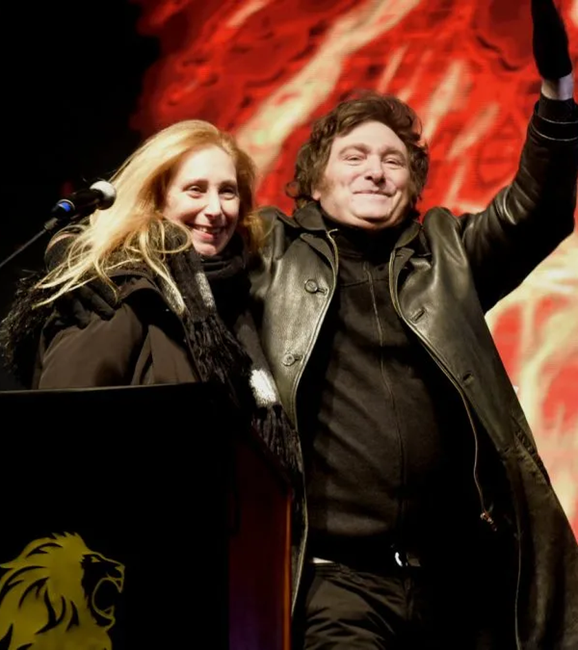 Javier Milei y Karina Milei. 