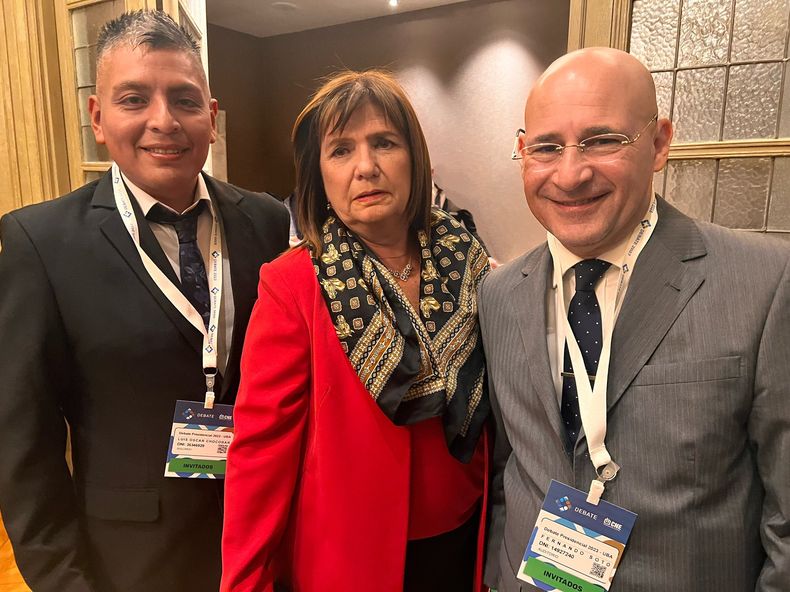 Luis Chocobar, Patricia Bullrich y Fernando Soto.&nbsp;