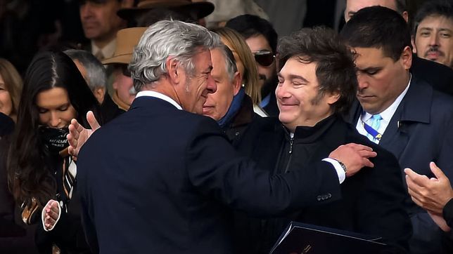 Javier Milei y Nicolás Pino. 