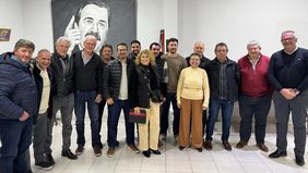 La conducción de la UCR de Entre Ríos en Villaguay, donde definió la fecha de la interna partidaria.