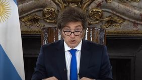 Javier Milei, en cadena.