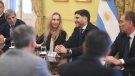 Karina Milei con Maximiliano Pullaro.&nbsp;
