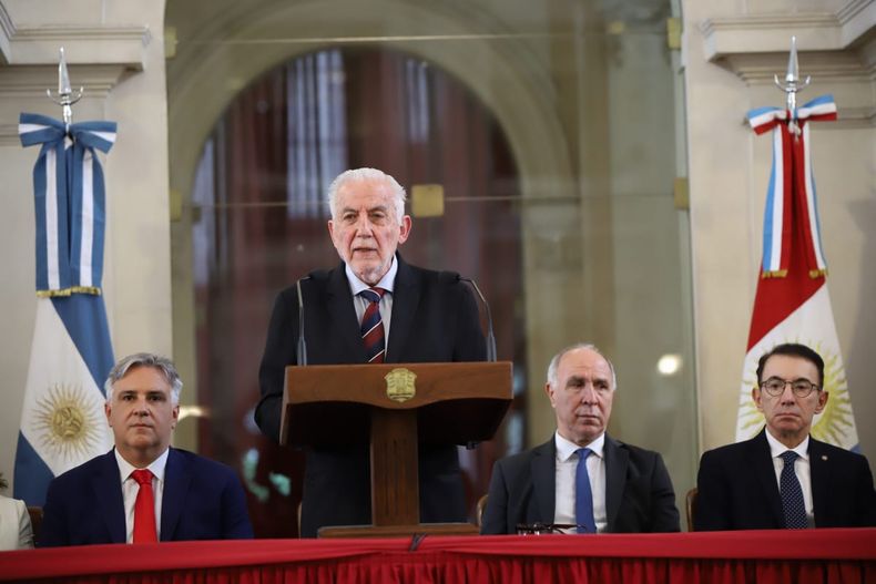 Martín Llaryora en un acto del Tribunal Superior de Justicia de Córdoba