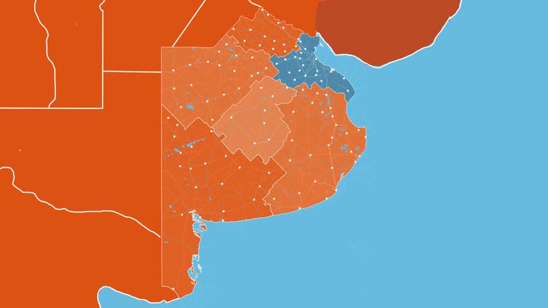Las regiones que componen la estructura de Nuevos Aires.
