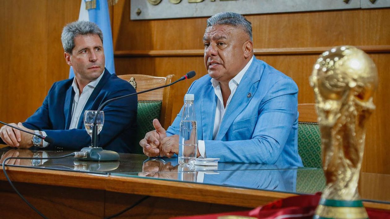 El presidente de la AFA, Claudio Tapia y el gobernador de San Juan, Sergio Uñac