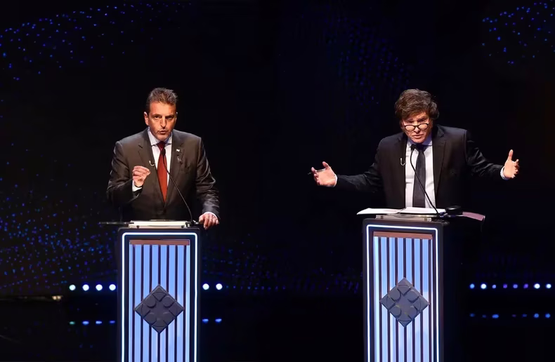Sergio Massa y Javier Milei.&nbsp;