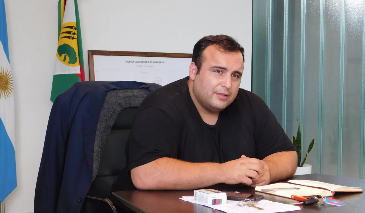 Gianfranco Luchessi, el intendente de Las Higueras, al sur de Córdoba.&nbsp;
