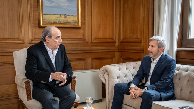Guillermo Francos y Rogelio Frigerio, en reunión en Casa Rosada.