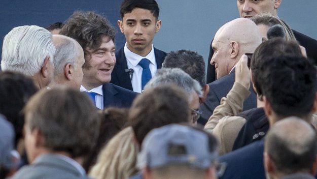 Javier Milei y José Luis Espert en el penal de Ezeiza.