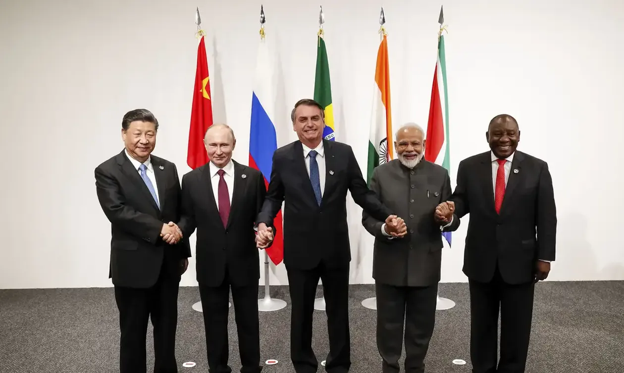 Jair Bolsonaro junto a quienes eran sus pares en el grupo BRICS en 2019.