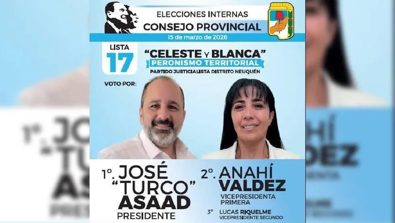 El Turco Asaad asumió como presidente del PJ de Neuquén acompañado por Anahí Valdez, pero ahora la vice se le rebeló.