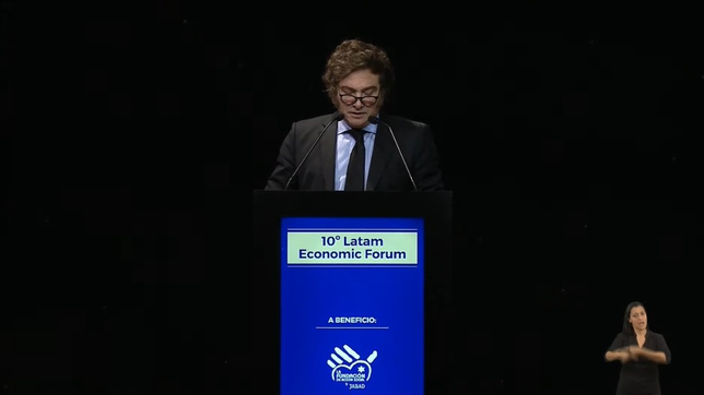Javier Milei en el Latam Economic Forum 2024