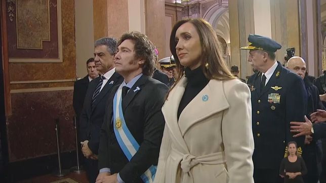 Javier Milei y Victoria Villarruel en la catedral