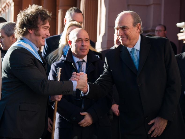 Javier Milei y Guillermo Francos.