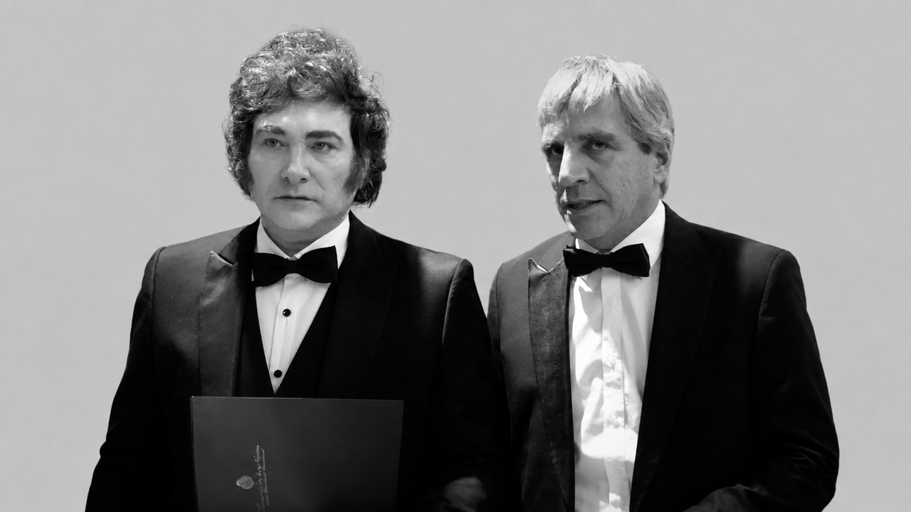 Javier Milei y Toto Caputo.