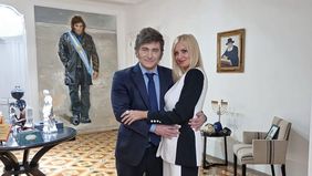 Javier Milei y Yuyito González en la Quinta de Olivos.&nbsp;