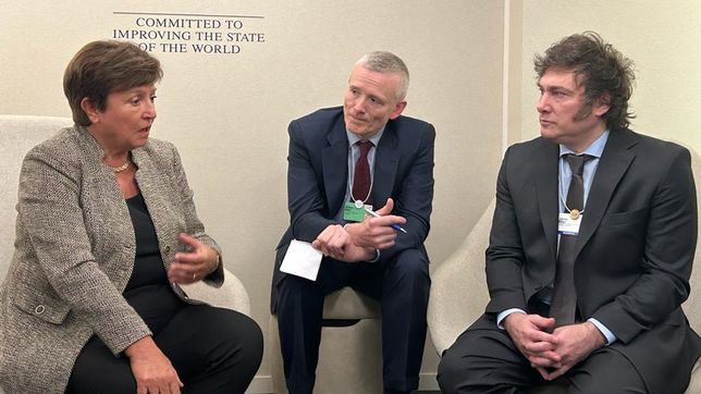 Javier Milei y Kristalina Georgieva.