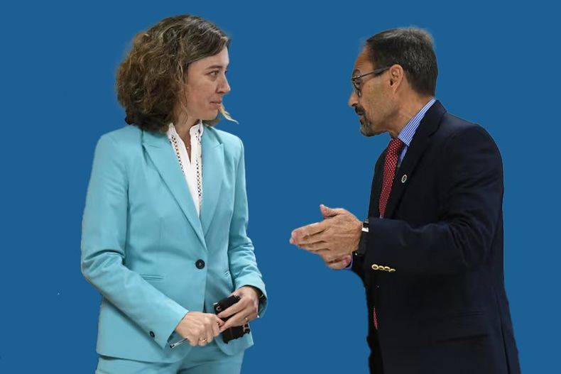 Cecilia Goyeneche y el procurador Jorge Amilcar García.
