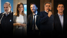 Formación del peronismo: Federico Susbielles (Bahía Blanca), Fernanda Raverta (Mar del Plata), Federico Otermín (Lomas de Zamora), Leandro Matilla (Zárate) y&nbsp;Rogelio Iparraguirre (Tandil).