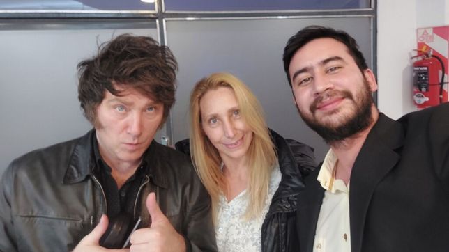 Javier Milei, Karina Milei y Nahuel Sotelo
