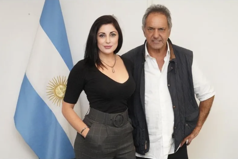 Juliana Santillan y Daniel Scioli